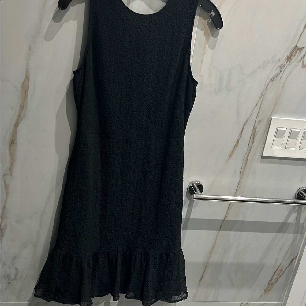 Chelsea28 Black Textured Mini Dress